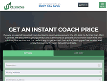 Tablet Screenshot of mintcoaches.co.uk